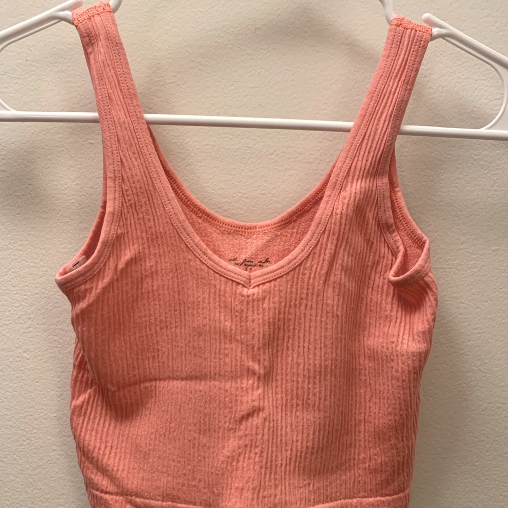 Out from under Urban Outfitters Seamless ribbed bra top in pink